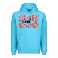 Ocean Blue hugs and kisses Premium Hoodie - MaliasSmallBusiness