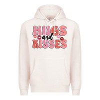 Pale Pink hugs and kisses Premium Hoodie - MaliasSmallBusiness