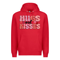 Red hugs and kisses Premium Hoodie - MaliasSmallBusiness