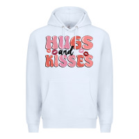 White hugs and kisses Premium Hoodie - MaliasSmallBusiness