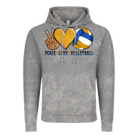 Cloud Rock peace love volleyball Vintage Hoodie - AdoDesignShop