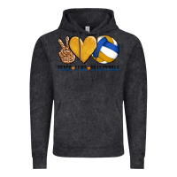 Vintage Black peace love volleyball Vintage Hoodie - AdoDesignShop