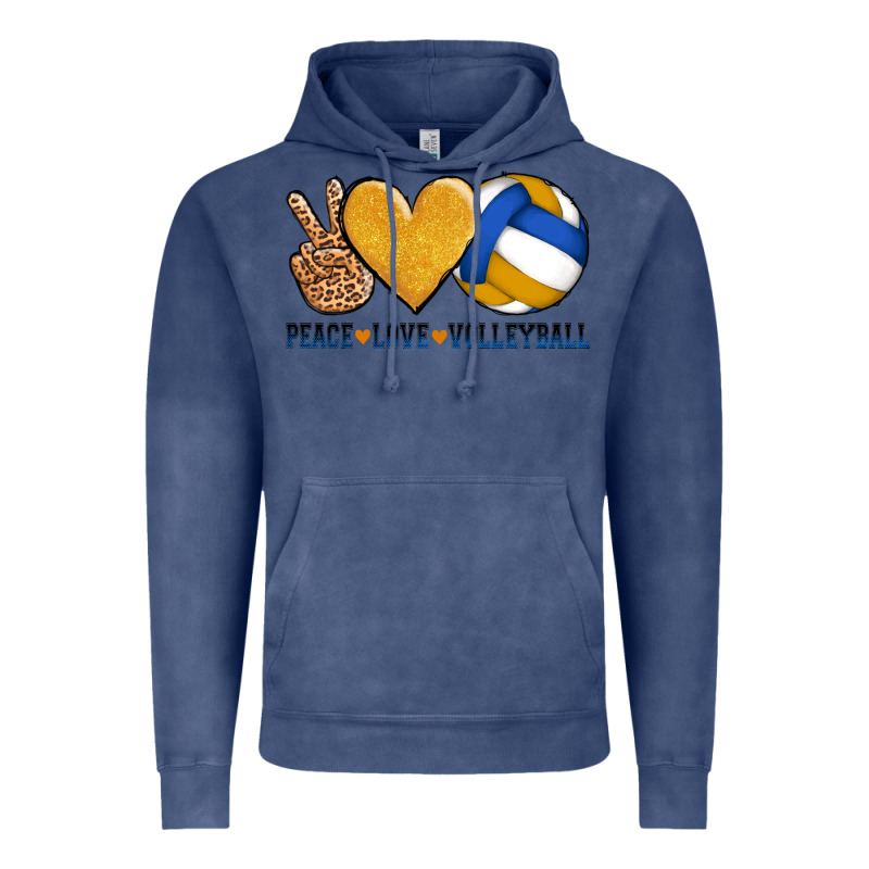 Peace Love Volleyball Vintage Hoodie by AdoDesignShop | Teevron