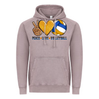 Vintage Zinc peace love volleyball Vintage Hoodie - AdoDesignShop
