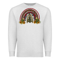 Oatmeal Heather rainbow tree Premium Sweatshirt - AdoDesignShop