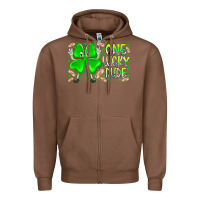 Chestnut one lucky dude Zipper Hoodie - RacoonDesign
