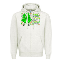 Oatmeal Heather one lucky dude Zipper Hoodie - RacoonDesign