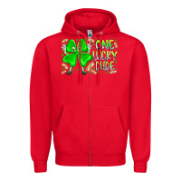 Red one lucky dude Zipper Hoodie - RacoonDesign