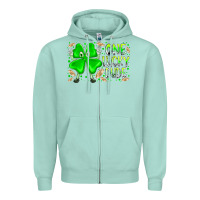 Seafoam one lucky dude Zipper Hoodie - RacoonDesign