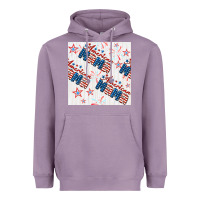 Lavender american mama seamless pattern Heavyweight Hoodie - BundleAndBundleShop