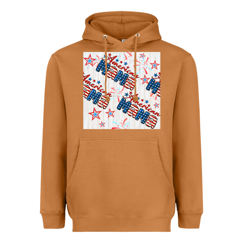 American Mama Seamless Pattern Heavyweight Hoodie by BundleAndBundleShop | Teevron