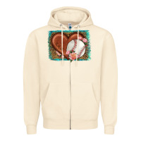 Sandshell western leopard baseball heart Zipper Hoodie - HRA Design Shop