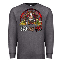 Charcoal Heather rainbow and hohoho with gnome Premium Sweatshirt - AdoDesignShop