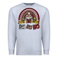 Heather Grey rainbow and hohoho with gnome Premium Sweatshirt - AdoDesignShop