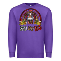 Purple rainbow and hohoho with gnome Premium Sweatshirt - AdoDesignShop