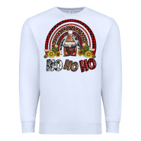 White rainbow and hohoho with gnome Premium Sweatshirt - AdoDesignShop