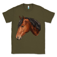 Army Green horse Classic Tee - RanaPortraitStore