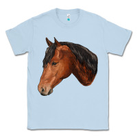 Dusty Blue horse Classic Tee - RanaPortraitStore