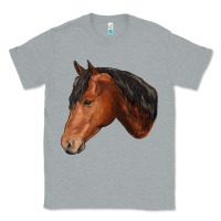 Heather Grey horse Classic Tee - RanaPortraitStore