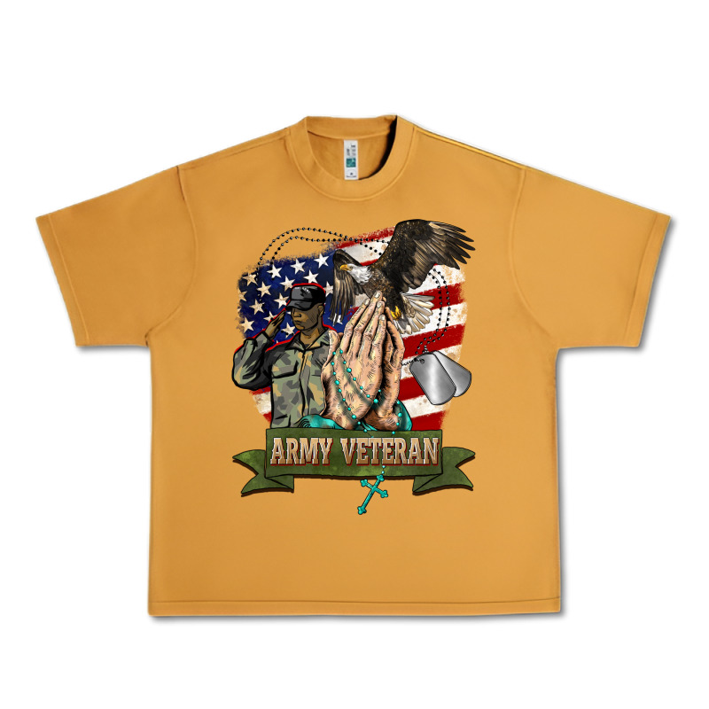 Army Veteran  Pray Urban Heavy Tee by BarkalooDesign | Teevron