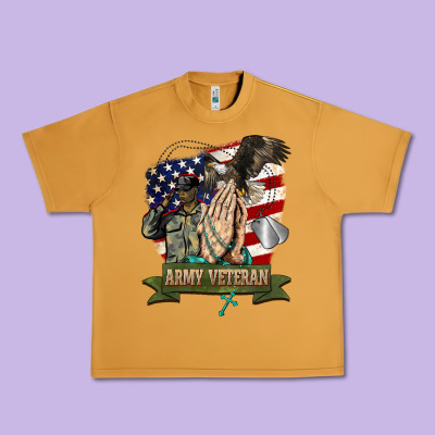 Army Veteran  Pray Urban Heavy Tee Designed By Barkaloodesign