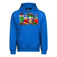 Cobalt Christmas tractor coffee cup Urban Hoodie - NancyCooperArtShop