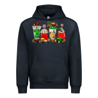 Navy Christmas tractor coffee cup Urban Hoodie - NancyCooperArtShop