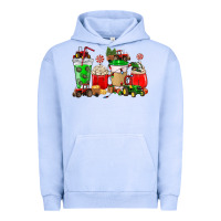 Pigment Grape Ice Christmas tractor coffee cup Urban Hoodie - NancyCooperArtShop