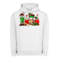 Pigment Lunar Rock Christmas tractor coffee cup Urban Hoodie - NancyCooperArtShop