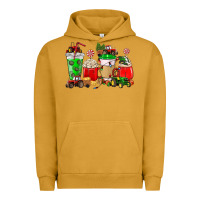 Pigment Peanut Butter Christmas tractor coffee cup Urban Hoodie - NancyCooperArtShop