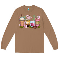 Toasted Coconut flowers coffee cups Long Sleeve Tee - Zillion Design Studio