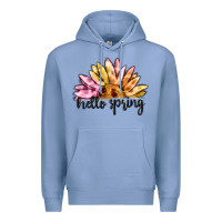 Colony Blue hello spring Premium Hoodie - MaliasSmallBusiness