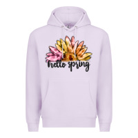 Lilac hello spring Premium Hoodie - MaliasSmallBusiness