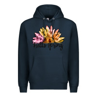 Navy hello spring Premium Hoodie - MaliasSmallBusiness