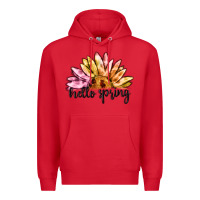 Red hello spring Premium Hoodie - MaliasSmallBusiness