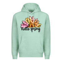Seafoam hello spring Premium Hoodie - MaliasSmallBusiness
