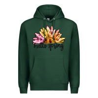 Sports Green hello spring Premium Hoodie - MaliasSmallBusiness
