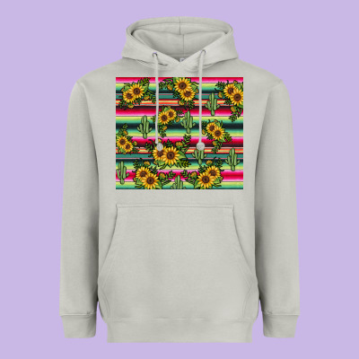 Sunflower Cactus Heavyweight Hoodie Designed By Jahusdesignshop