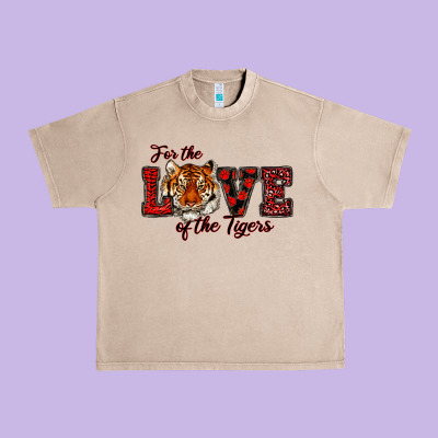 For The Love Of The Tigers Red Urban Heavy Tee Designed By Ranaportraitstore