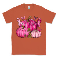Copper Breast Cancer We Wear Pink with Pumpkin and Ribbon Classic Tee - texasbilliewilder