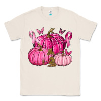 Natural Breast Cancer We Wear Pink with Pumpkin and Ribbon Classic Tee - texasbilliewilder