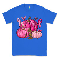 True Royal Breast Cancer We Wear Pink with Pumpkin and Ribbon Classic Tee - texasbilliewilder