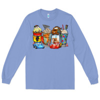 Colony Blue cartoon characters coffee cups Long Sleeve Tee - Zillion Design Studio