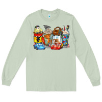 Matcha cartoon characters coffee cups Long Sleeve Tee - Zillion Design Studio