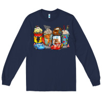 Cartoon Characters Coffee Cups Long Sleeve Tee | Teevron