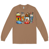 Toasted Coconut cartoon characters coffee cups Long Sleeve Tee - Zillion Design Studio