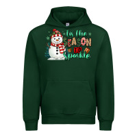 Forest Green tis the season to sparkle snowman Urban Hoodie - MaliasSmallBusiness