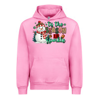 Fuchsia Pink tis the season to sparkle snowman Urban Hoodie - MaliasSmallBusiness