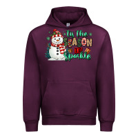 Mauve Wine tis the season to sparkle snowman Urban Hoodie - MaliasSmallBusiness