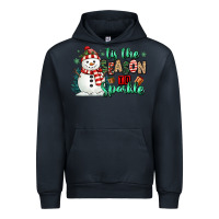 Navy tis the season to sparkle snowman Urban Hoodie - MaliasSmallBusiness